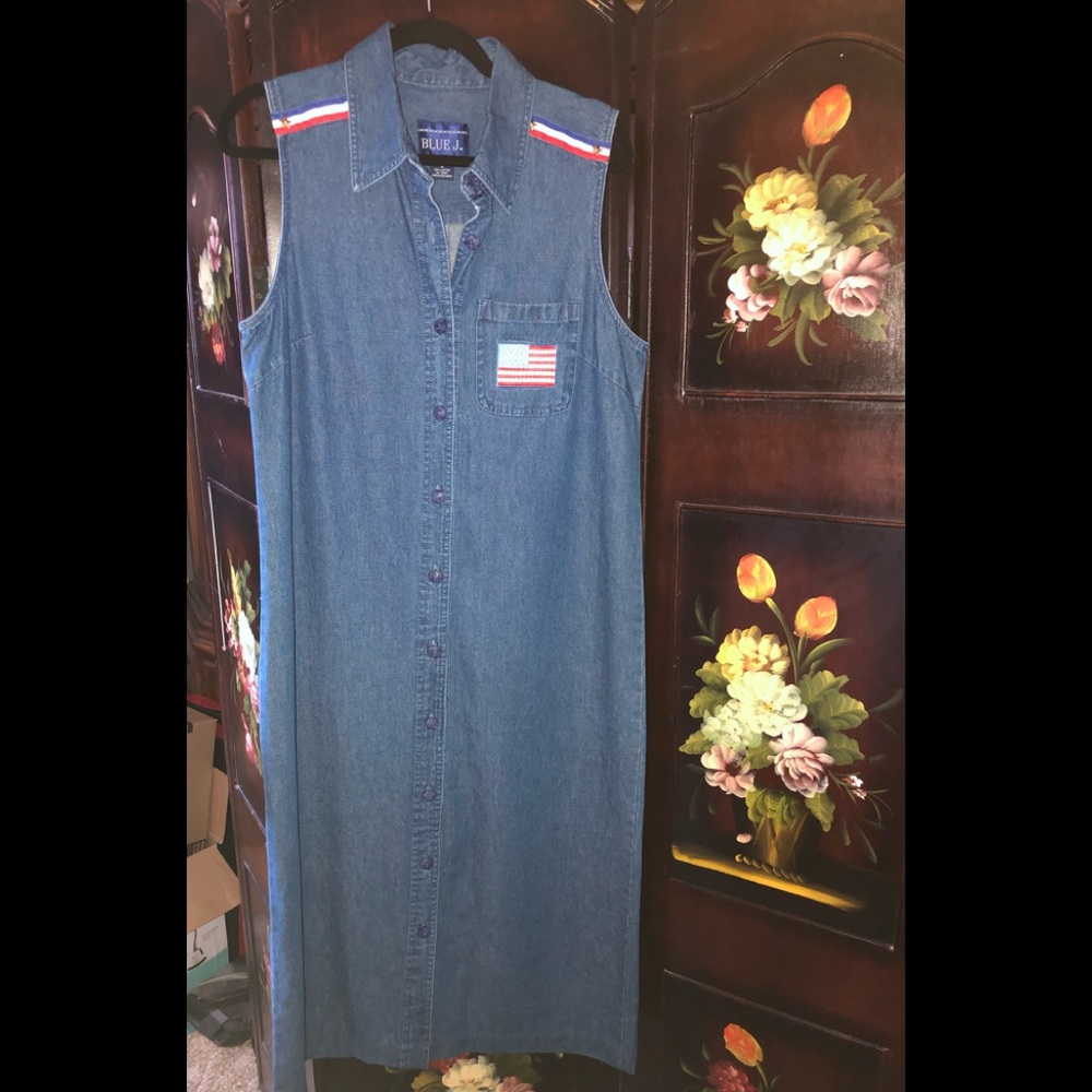 MAXI DENIM DRESS BY BLUE J SIZE M - #0039-032019TR